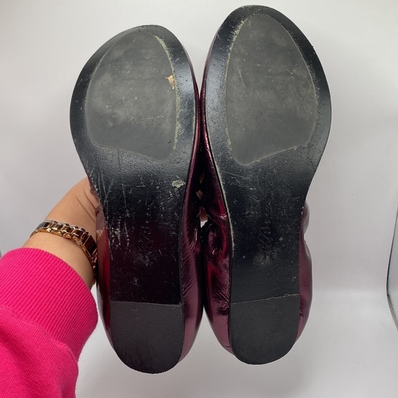 L.L. BEAN FOLDABLE METALLIC BALLET FLATS IN PURPLE SZ WOMEN’S 8.5M - Picture 7 of 8